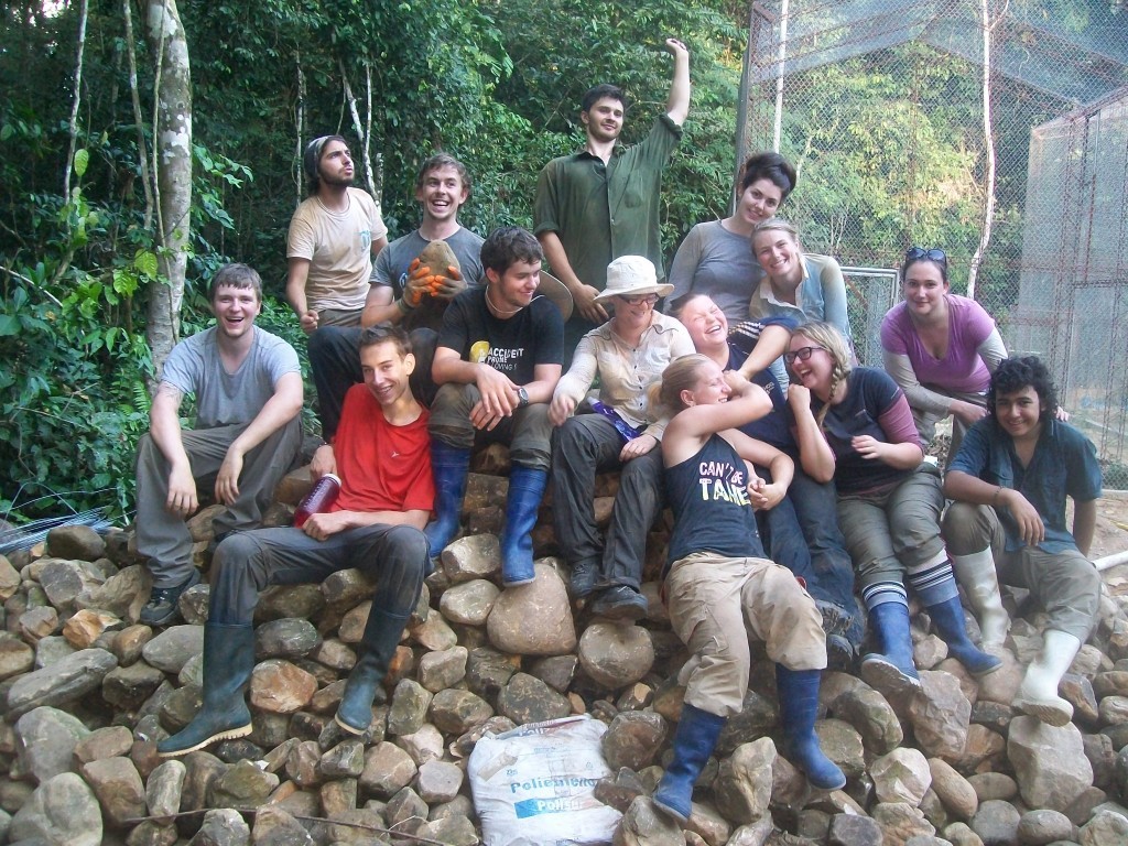 Jordan and the team of volunteers at Inti Wara Yassi.