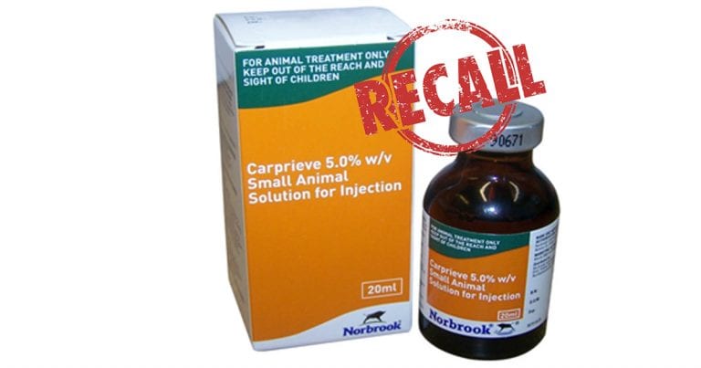 Carprieve small animal injection recall | Vet Times