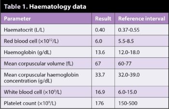 Table 1. Haematology data